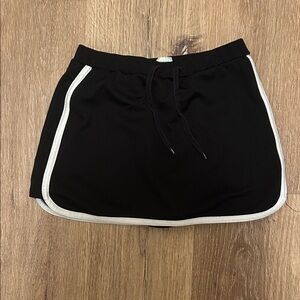Black Athletic Shorts with White Trim
